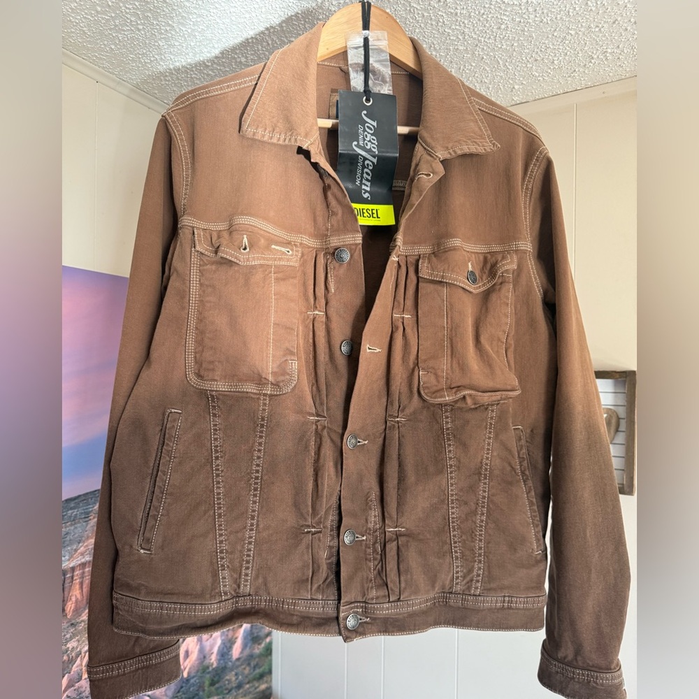 Diesel- jacket successfull for living  brown color unique jacket